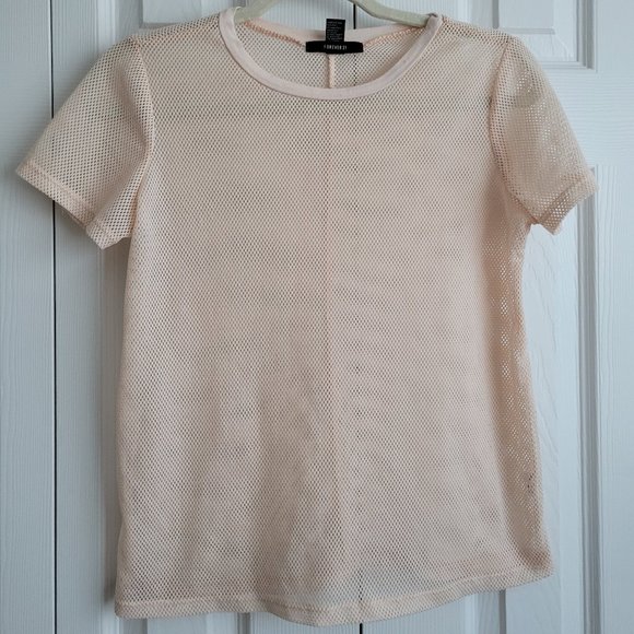 Forvever21 pink mesh t-shirt - Picture 3 of 5
